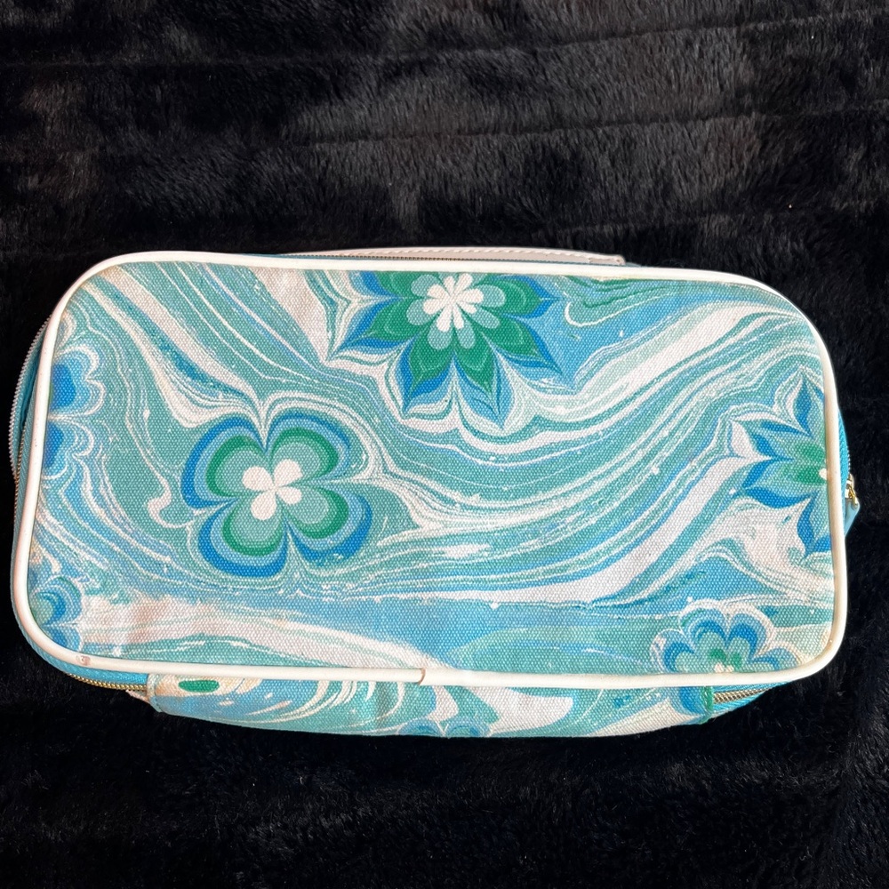 Estee Lauder Blue and Green Swirl Cosmetic Bag